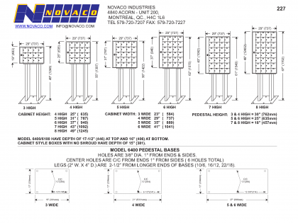Model 6400 – Pedestal Bases