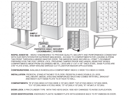 Model 6450 – Interior Pedestal or Metal Base