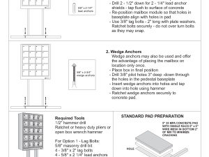 Model 7400 – Pedestal Instructions