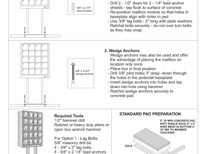 Model 7400 – Pedestal Instructions